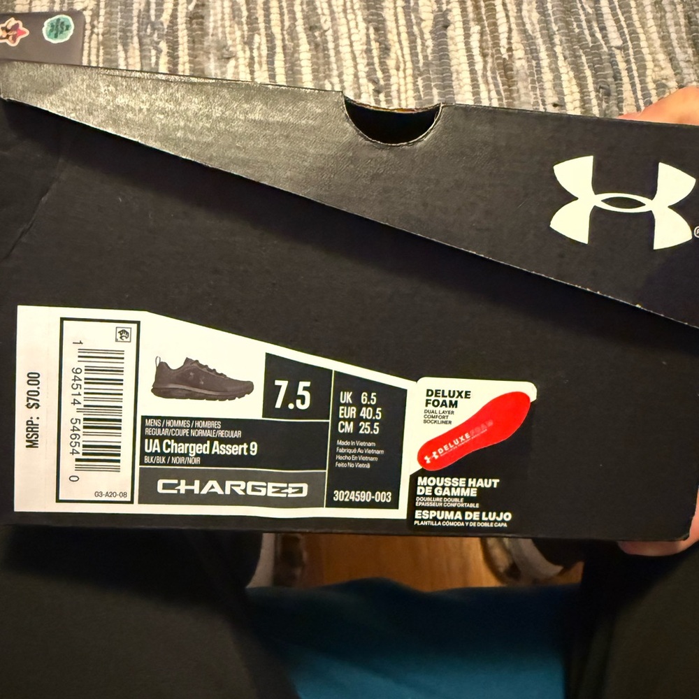 Under Armour Charged Assert 9 Black Sneakers - image 1